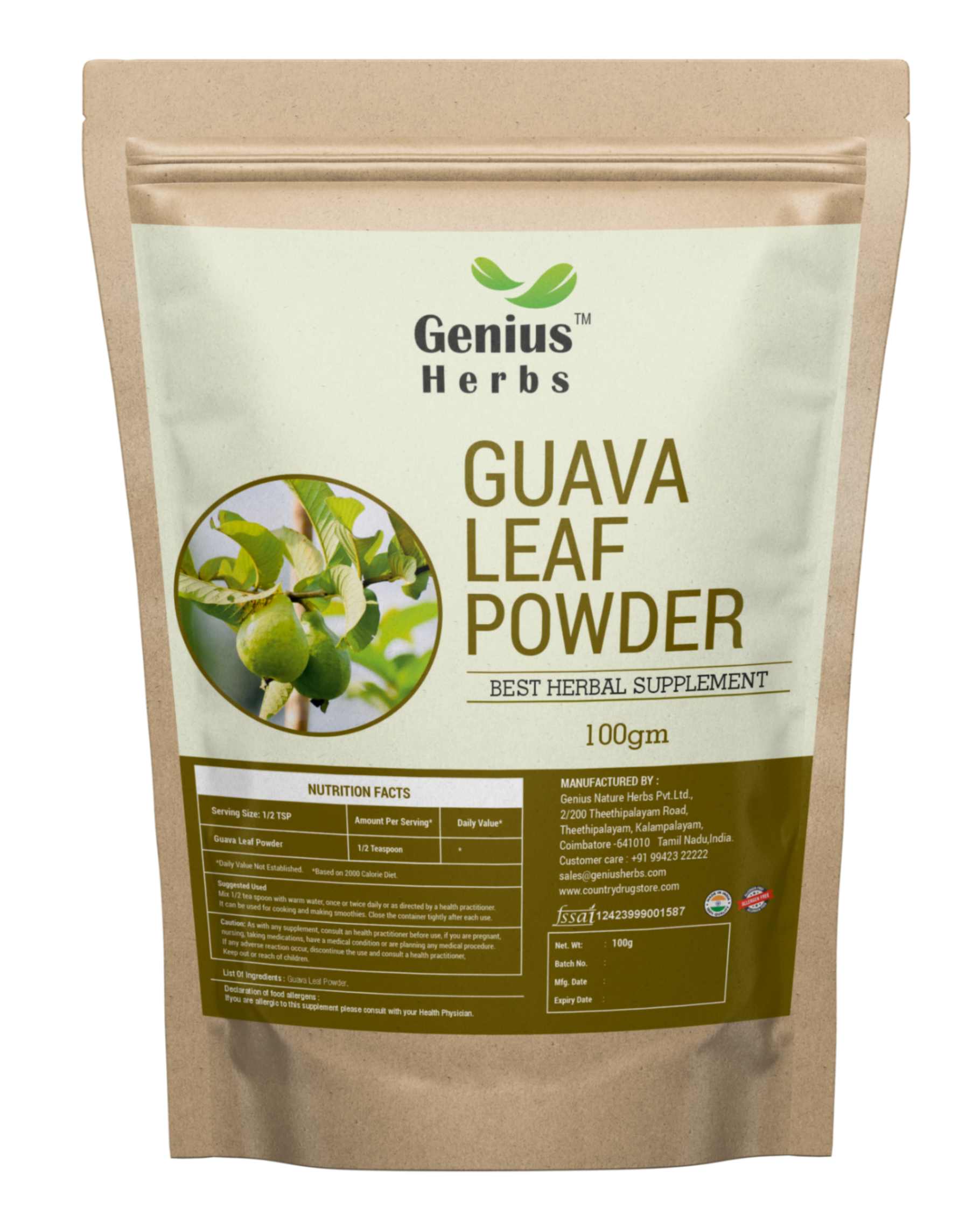 Guava Leaf Powder Wholesale Manufacturer & Supplier in India